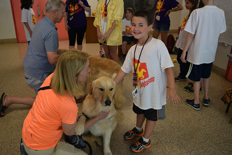 Camp Pegasus Dog Therapy